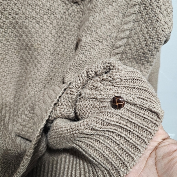 Vintage DEANS OF SCOTLAND Shetland Wool Sweater Tan Size X-large Nordic - Picture 6 of 7